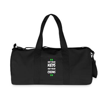 Not Your Keys. Not your Coins! für Hodler & Krypto - Recycelte Canvas-Sporttasche von Stanley/Stella - Schwarz - Vorne