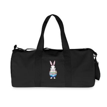 Easter Bunny Easter Watercolor - Recycled Canvas Sports Bag by Stanley/Stella - black - Front