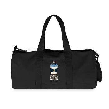 Flight Attendant Cabin Crew Life Aviation - Recycled Canvas Sports Bag by Stanley/Stella - black - Front