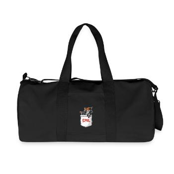 Raton laveur Emil - Sac de sport en toile recyclée Stanley/Stella - noir - Devant