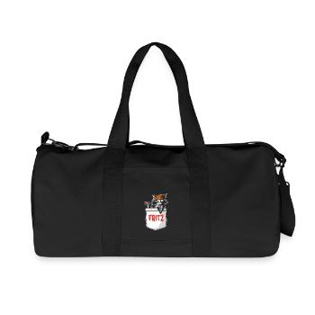 Waschbär Fritz - Recycelte Canvas-Sporttasche von Stanley/Stella - Schwarz - Vorne