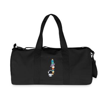 Astronaut mit Eis - Recycelte Canvas-Sporttasche von Stanley/Stella - Schwarz - Vorne