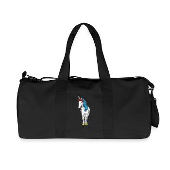 Einhorn Haarschleife - Recycelte Canvas-Sporttasche von Stanley/Stella - Schwarz - Vorne
