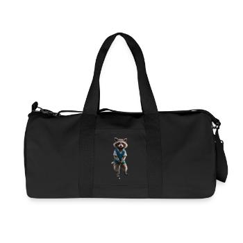 Sports raccoon - Recycled Canvas Sports Bag by Stanley/Stella - black - Front
