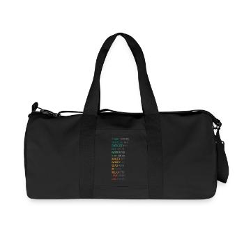 THINK POSITIVE - Recycelte Canvas-Sporttasche von Stanley/Stella - Schwarz - Vorne