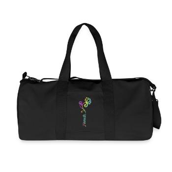 Namaste - Recycelte Canvas-Sporttasche von Stanley/Stella - Schwarz - Vorne