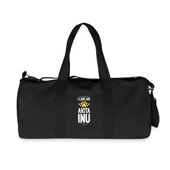 Love for my Akita Inu - Recycled Canvas Sports Bag by Stanley/Stella - black - Front