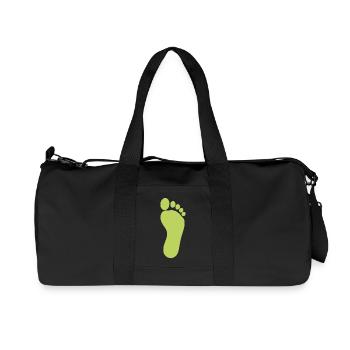 grüner Fuß Füße Fußpflege Podologie Fußpfleger - Recycelte Canvas-Sporttasche von Stanley/Stella - Schwarz - Vorne