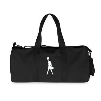 Cheerleader Silhouette mit Pomponen - Recycelte Canvas-Sporttasche von Stanley/Stella - Schwarz - Vorne