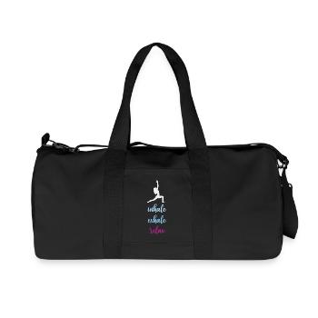 Yoga - Inhale. Exhale. Relax. - Recycled Canvas Sports Bag by Stanley/Stella - black - Front