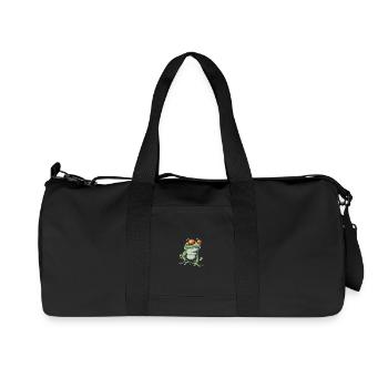 Grenouille Animal Cool - Sac de sport en toile recyclée Stanley/Stella - noir - Devant