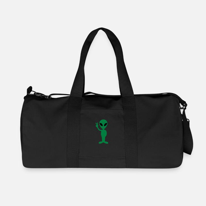 Frieden alien - Recycelte Canvas-Sporttasche von Stanley/Stella - Schwarz