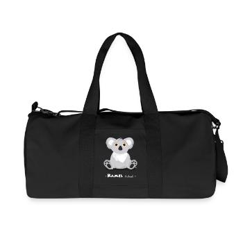 Kamel le koala - Sac de sport en toile recyclée Stanley/Stella - noir - Devant