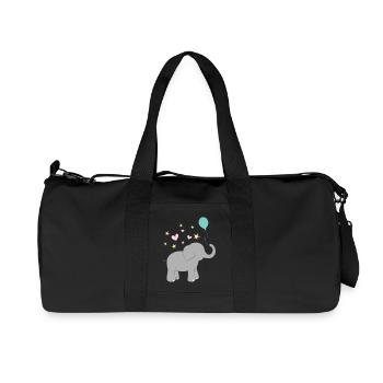 Elefant - Recycelte Canvas-Sporttasche von Stanley/Stella - Schwarz - Vorne