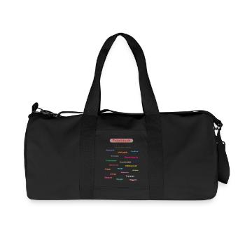 franken rs - Recycelte Canvas-Sporttasche von Stanley/Stella - Schwarz - Vorne