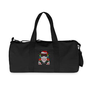 Ugly Merry Christmas Sweater Xmas Santa Gift - Recycled Canvas Sports Bag by Stanley/Stella - black - Front