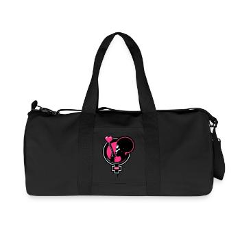 Girl-Power-Spirit-01-customizable - Sac de sport en toile recyclée Stanley/Stella - noir - Devant