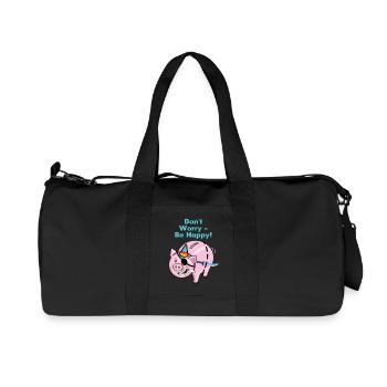 Cochon de pirate - Sac de sport en toile recyclée Stanley/Stella - noir - Devant