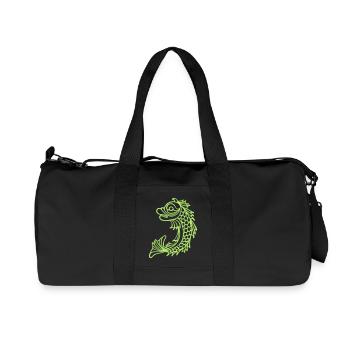 grenobler Delphin - Recycelte Canvas-Sporttasche von Stanley/Stella - Schwarz - Vorne