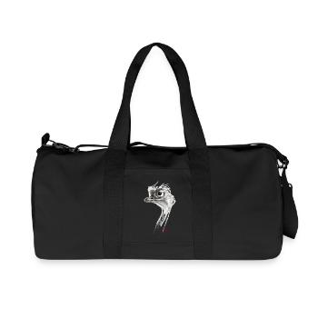 Sketchy Ostrich - Recycled Canvas Sports Bag by Stanley/Stella - black - Front