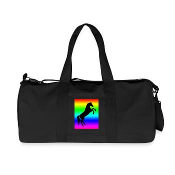 Rainbow Horse - Recycled Canvas Sports Bag by Stanley/Stella - black - Front
