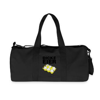 Dicke Eier - Recycelte Canvas-Sporttasche von Stanley/Stella - Schwarz - Vorne