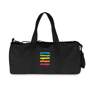 Trendy Cool Graffiti Tag Lines - Recycled Canvas Sports Bag by Stanley/Stella - black - Front