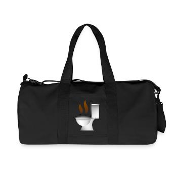 Smiley Toilet - Recycled Canvas Sports Bag by Stanley/Stella - black - Front