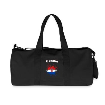 Kroatien Splatter Croatia - Recycelte Canvas-Sporttasche von Stanley/Stella - Schwarz - Vorne