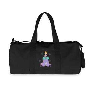 Prinzessinnen-Fantasie mit Blumenherz - Recycelte Canvas-Sporttasche von Stanley/Stella - Schwarz - Vorne