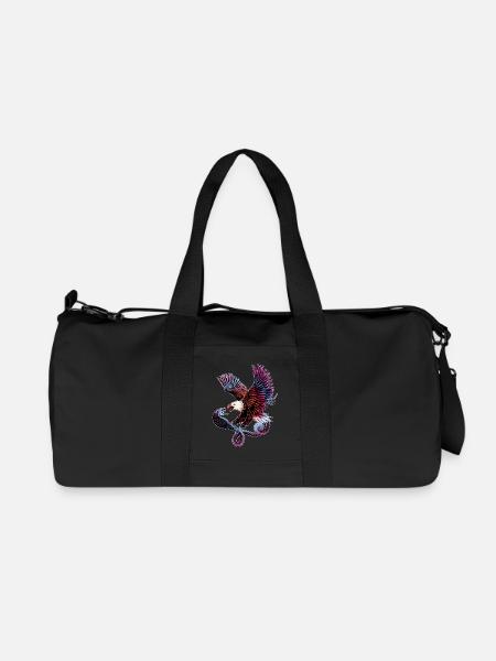 Adler und Schlange - Recycelte Canvas-Sporttasche von Stanley/Stella - Schwarz