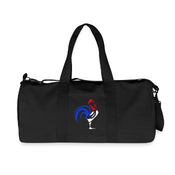 coq français - Sac de sport en toile recyclée Stanley/Stella - noir - Devant