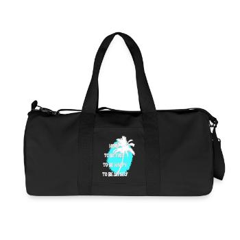 Here to be free & happy - Palme - Recycled Canvas Sports Bag by Stanley/Stella - black - Front