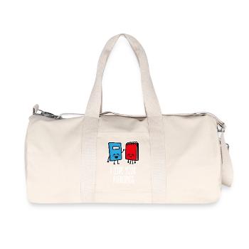 Funny I love your piercings, piercing, tattoo - Recycled Canvas Sports Bag by Stanley/Stella - natural - Front