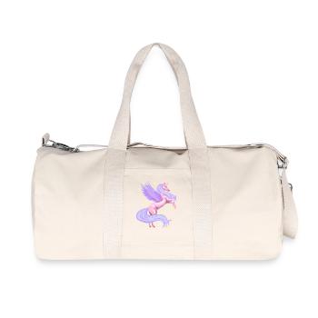 Zauberhaftes Einhorn Pink und Lila - Recycelte Canvas-Sporttasche von Stanley/Stella - Naturweiß - Vorne