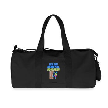 Ich bin dann mal Bouldern - Recycelte Canvas-Sporttasche von Stanley/Stella - Schwarz - Vorne