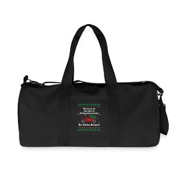 Wa hosch du des Johr zu Weihnachta kriegt? - Recycelte Canvas-Sporttasche von Stanley/Stella - Schwarz - Vorne