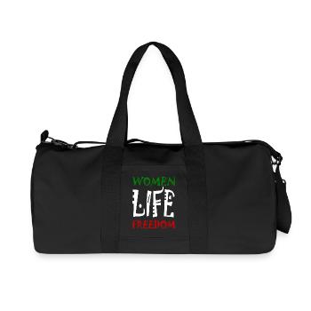 Women life freedom - Recycelte Canvas-Sporttasche von Stanley/Stella - Schwarz - Vorne