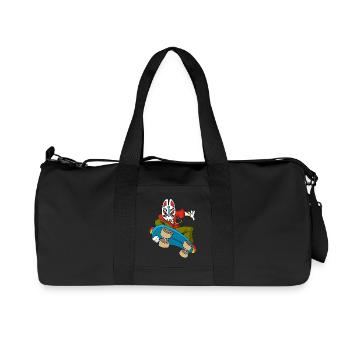Renard étrange en skateboard - Sac de sport en toile recyclée Stanley/Stella - noir - Devant