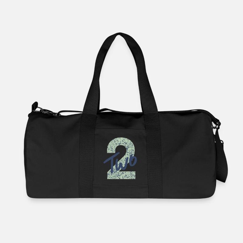 Zahl / Zwei / 2 / Geburtstag / Zweiter / Nummer - Recycelte Canvas-Sporttasche von Stanley/Stella - Schwarz