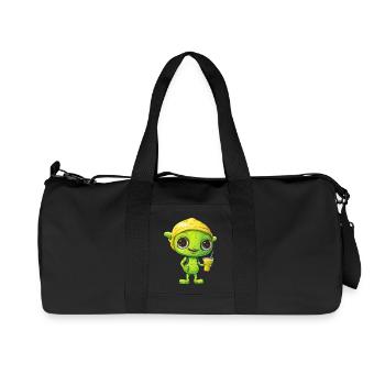 Refreshing Alien Lemon Drink: Green & Yellow - Recycled Canvas Sports Bag by Stanley/Stella - black - Front
