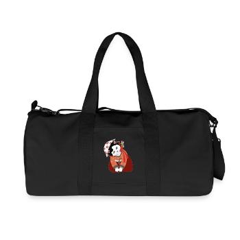 Cat wearing korean traditional costume, hanbok - Recycled Canvas Sports Bag by Stanley/Stella - black - Front
