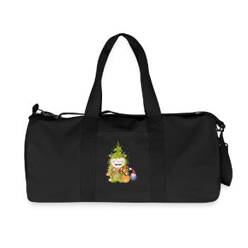 A big and small monster celebrate Christmas - Recycled Canvas Sports Bag by Stanley/Stella - black - Front