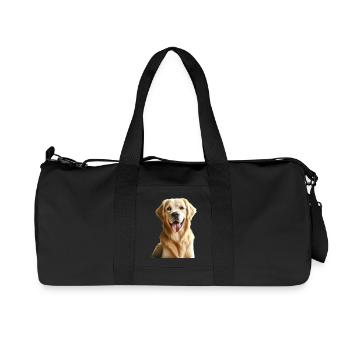 A Happy Golden Retriever - Recycled Canvas Sports Bag by Stanley/Stella - black - Front