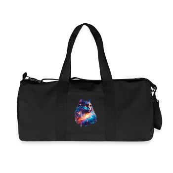 Katze - Recycelte Canvas-Sporttasche von Stanley/Stella - Schwarz - Vorne