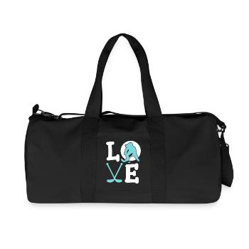 Eishockey Eishockeyspielerin - Recycelte Canvas-Sporttasche von Stanley/Stella - Schwarz - Vorne