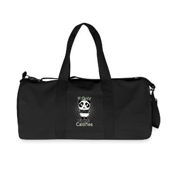 Sarcasm burned calories funny panda - Recycelte Canvas-Sporttasche von Stanley/Stella - Schwarz - Vorne