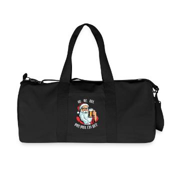 Ho Ho hol mir mal ein Bier funny Weihnachtsmotiv - Recycelte Canvas-Sporttasche von Stanley/Stella - Schwarz - Vorne