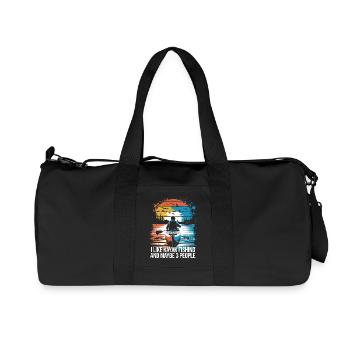 Funny saying for kayak anglers - Recycled Canvas Sports Bag by Stanley/Stella - black - Front