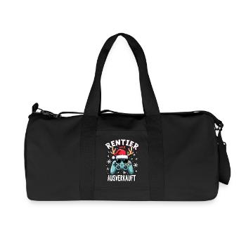 Rentier war ausverkauft gamer - Recycelte Canvas-Sporttasche von Stanley/Stella - Schwarz - Vorne